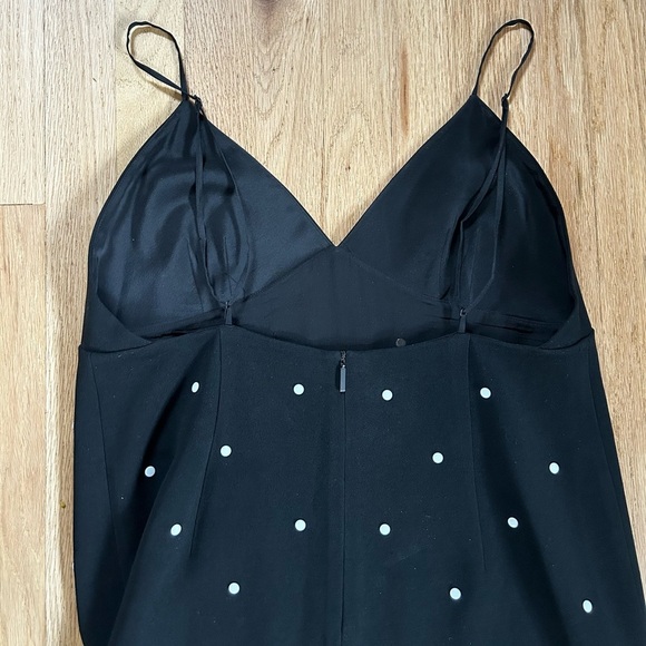 TIBI neve cami midi beaded slip dress polka dot crepe black size 10 - Picture 15 of 16